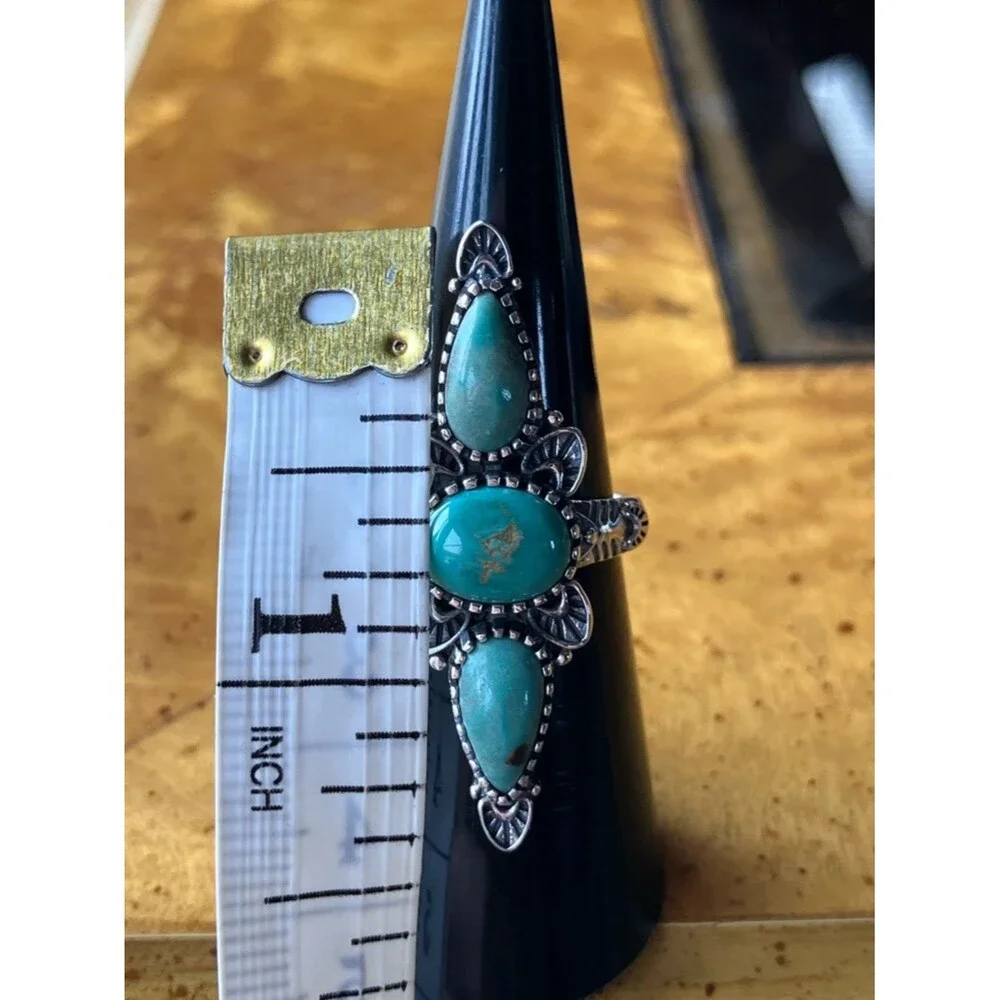 Royston Turquoise Sterling Silver Ring Size 6